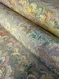 Image 8 of Marbled Paper #42 'Pastel Peacock' design