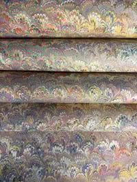Image 11 of Marbled Paper #42 'Pastel Peacock' design