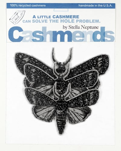 Image of Iron-on Cashmere Moths - Light Gray