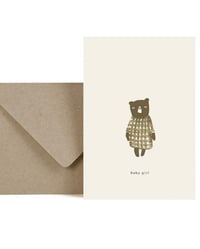 Image 2 of Carte double illustrée TED AND TONE - Baby girl ♥