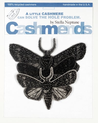 Image of Iron-on Cashmere Moths - Triple Gray