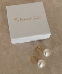 Image 2 of Elegant Pearl Earrings Stainless Steel 