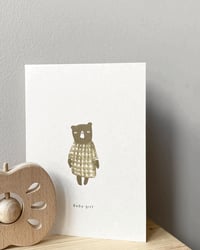 Image 4 of Carte double illustrée TED AND TONE - Baby girl ♥