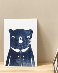 Image 1 of Carte illustrée TED AND TONE - Mr. Bear blue
