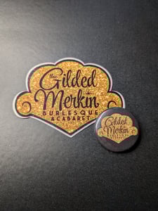 Image of The Gilded Merkin - Sticker/Badge combo