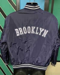 Image 2 of Brooklyn nylon baseball jacket