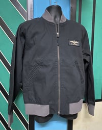 Image 1 of AK series black bomber jacket