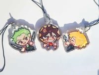 Image 1 of ONE PIECE bean charms - luffy, zoro, sanji