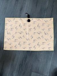 Image 1 of Golden Retriever Golf Towel – Custom Dog Golf Gift – Magnetic Golf Towel