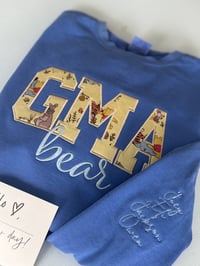 Image 1 of Custom Little sleepies appliqué letters up to 5 letters - t-shirt or crewneck