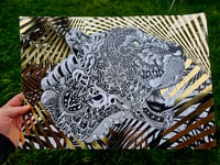 Image 1 of Ornate panther anniversary foil print 