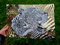 Image 2 of Ornate panther anniversary foil print 