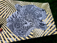 Image 3 of Ornate panther anniversary foil print 