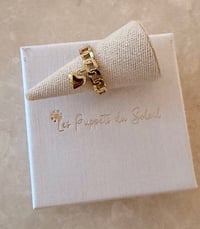 Image 1 of Heart Charm Ring Stainless Steel