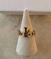 Image 2 of Heart Charm Ring Stainless Steel