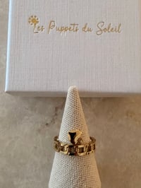 Image 3 of Heart Charm Ring Stainless Steel