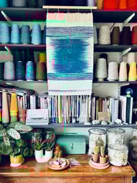 Image 1 of Indigo  Linen Tapestry