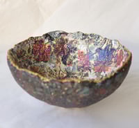 Image 10 of Handmade Paper Mache Bowl with Oriental Floral Design