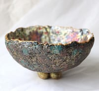 Image 11 of Handmade Paper Mache Bowl with Oriental Floral Design
