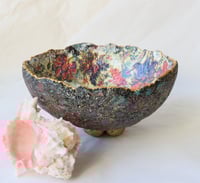Image 12 of Handmade Paper Mache Bowl with Oriental Floral Design