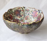 Image 13 of Handmade Paper Mache Bowl with Oriental Floral Design