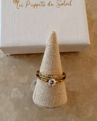 Image 2 of Doube Lined Diamond Ring Stainless Steel 