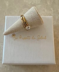 Image 1 of Doube Lined Diamond Ring Stainless Steel 