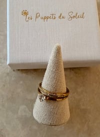 Image 3 of Doube Lined Diamond Ring Stainless Steel 