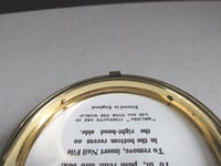 Image 14 of Vintage Melissa Powder Compact, Black Top with Iridescent Embellishment c. 1960s, with pouch