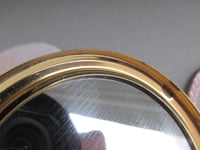 Image 15 of Vintage Melissa Powder Compact, Black Top with Iridescent Embellishment c. 1960s, with pouch