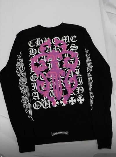 Image of Chrome heart pink /black / white 