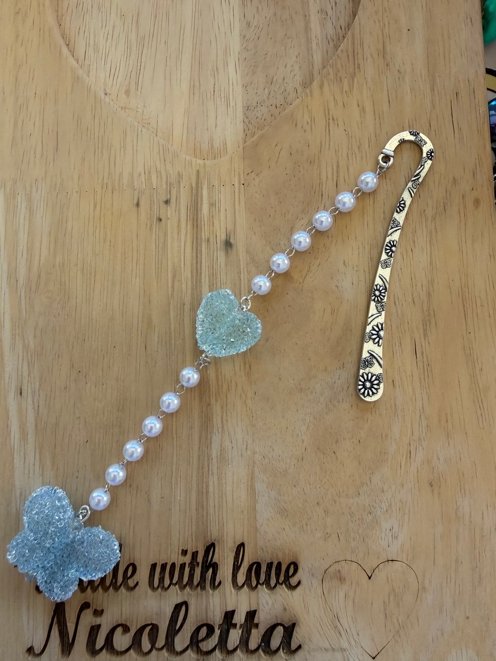 Image of Heart and Butterfly Bookmark