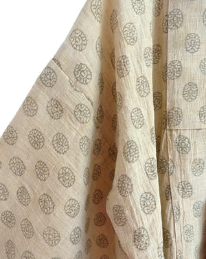 Image of Hampkimono dame - naturmateriale - håndvævet med matsu mønster