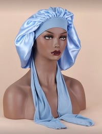 Image 1 of Custom Bonnet w/ Tie Ft. @Ponytailsgalore