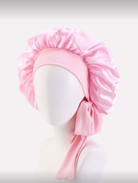 Image 2 of Custom Bonnet w/ Tie Ft. @Ponytailsgalore