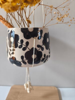 Image of    Pot suspendu feuillage noir 