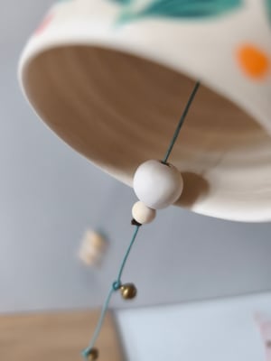 Image of  Cloche à suspendre feuillage turquoise 