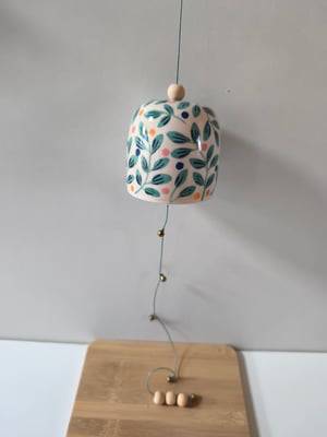 Image of  Cloche à suspendre feuillage turquoise 