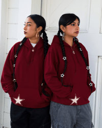 Image 3 of Maroon Mujer Estrella Hoodie