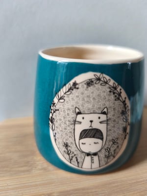 Image of  Petite tasse  chat bleu 