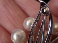 Image 3 of RETRO VINTAGE SILVER MIKIMOTO CULTURED PEARL BROOCH IN ORIGINAL BOX