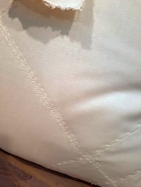 Image 2 of Cream Quilted/bow tie throw pillow 16x16