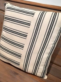 Image 2 of Cream/Black two sided throw pillow 16x16
