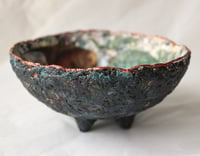 Image 9 of Handmade Paper Mache Bowl with Fish Motif – Recycled Art Decor