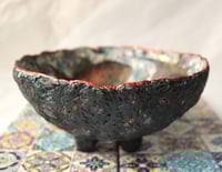 Image 11 of Handmade Paper Mache Bowl with Fish Motif – Recycled Art Decor