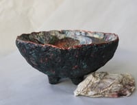 Image 14 of Handmade Paper Mache Bowl with Fish Motif – Recycled Art Decor