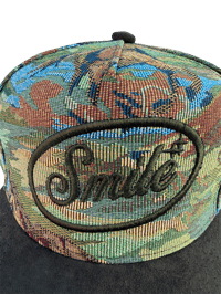Image 2 of Smile Green tapestry SnapBack 