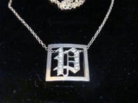 Image 1 of EDWARDIAN 9CT SEED PEARL 'P' INITIAL LETTER NECKLACE