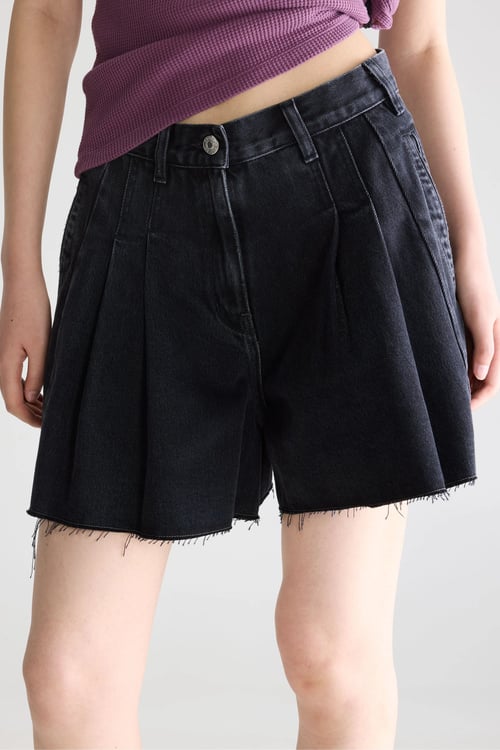 Image of 2-Shorts denim negro Presley