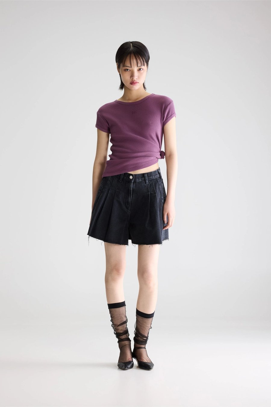 Image of 2-Shorts denim negro Presley